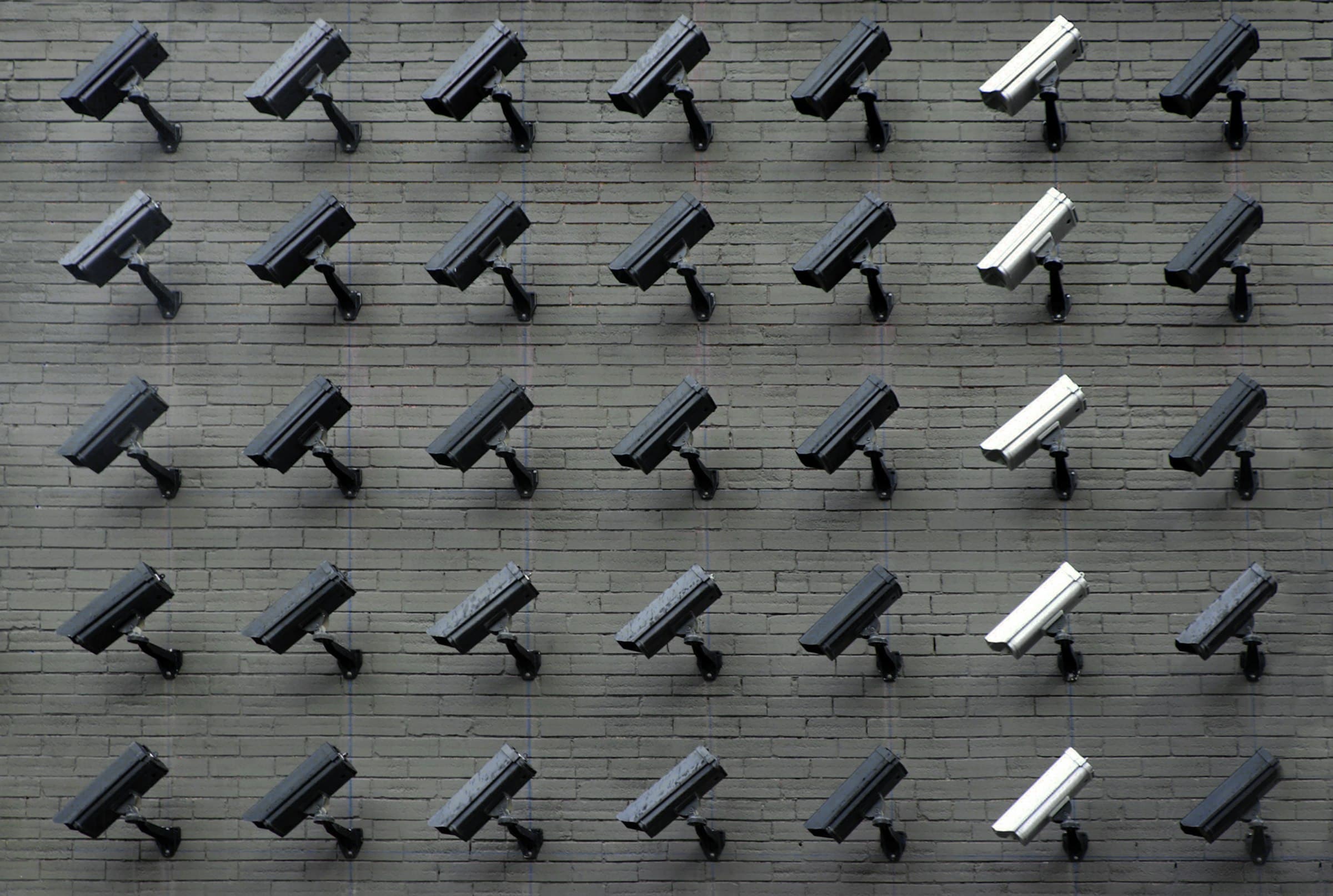 Muro de cámaras de videovigilancia